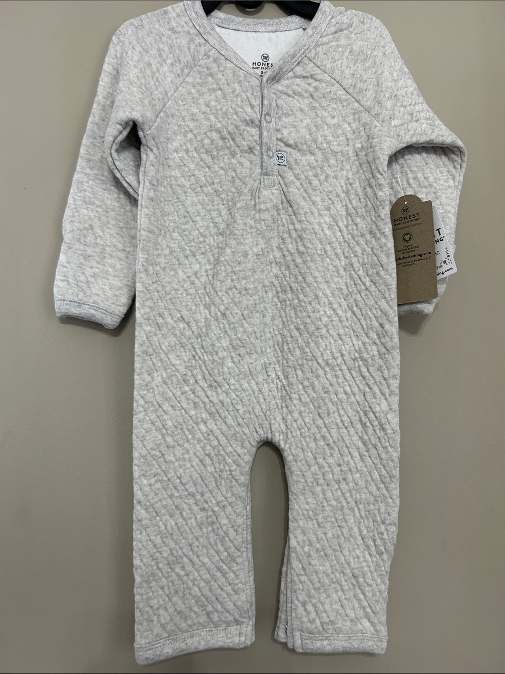 The Honest Company Baby Quilted Matelasse Coverall